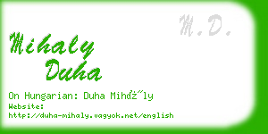 mihaly duha business card